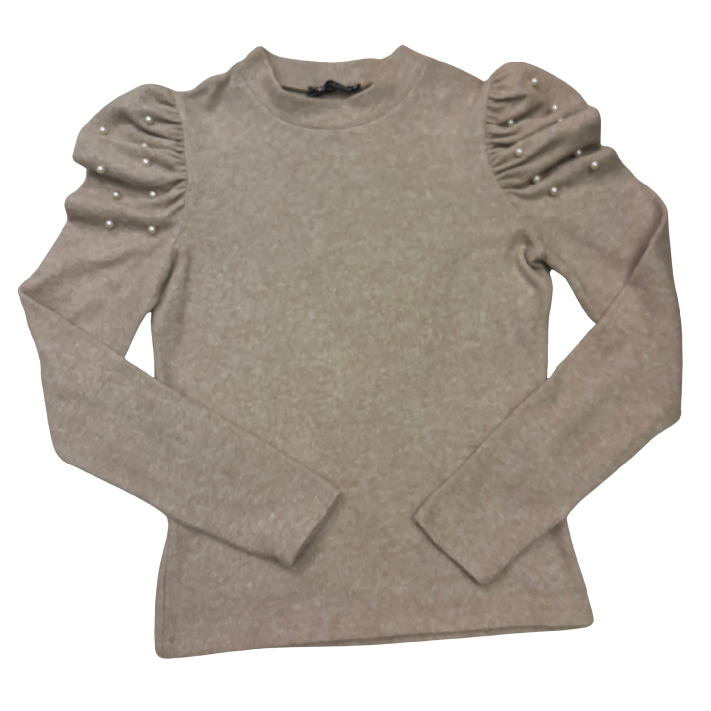 Zara Pearl Detail Ruched Top