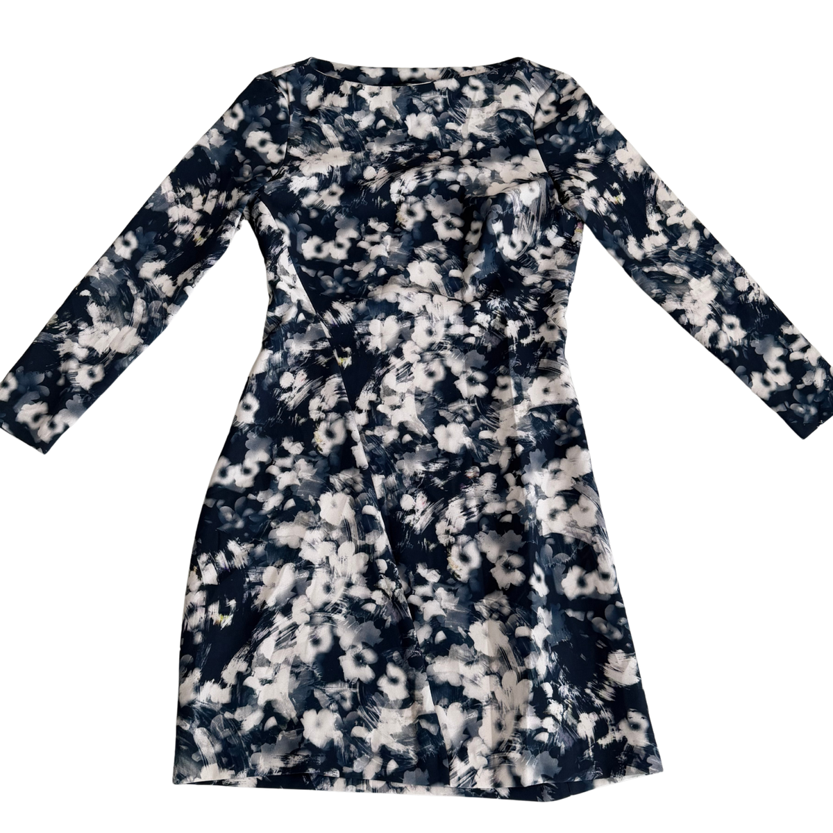 Zara Blurred Flower Print Mini Dress