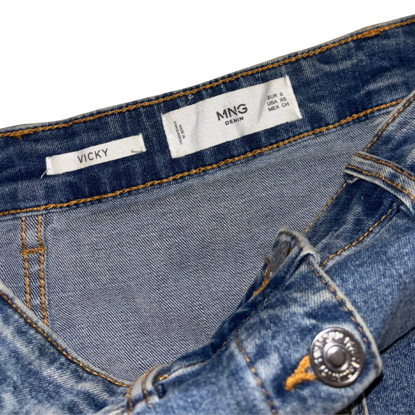 Mango Denim Button Up Skirt