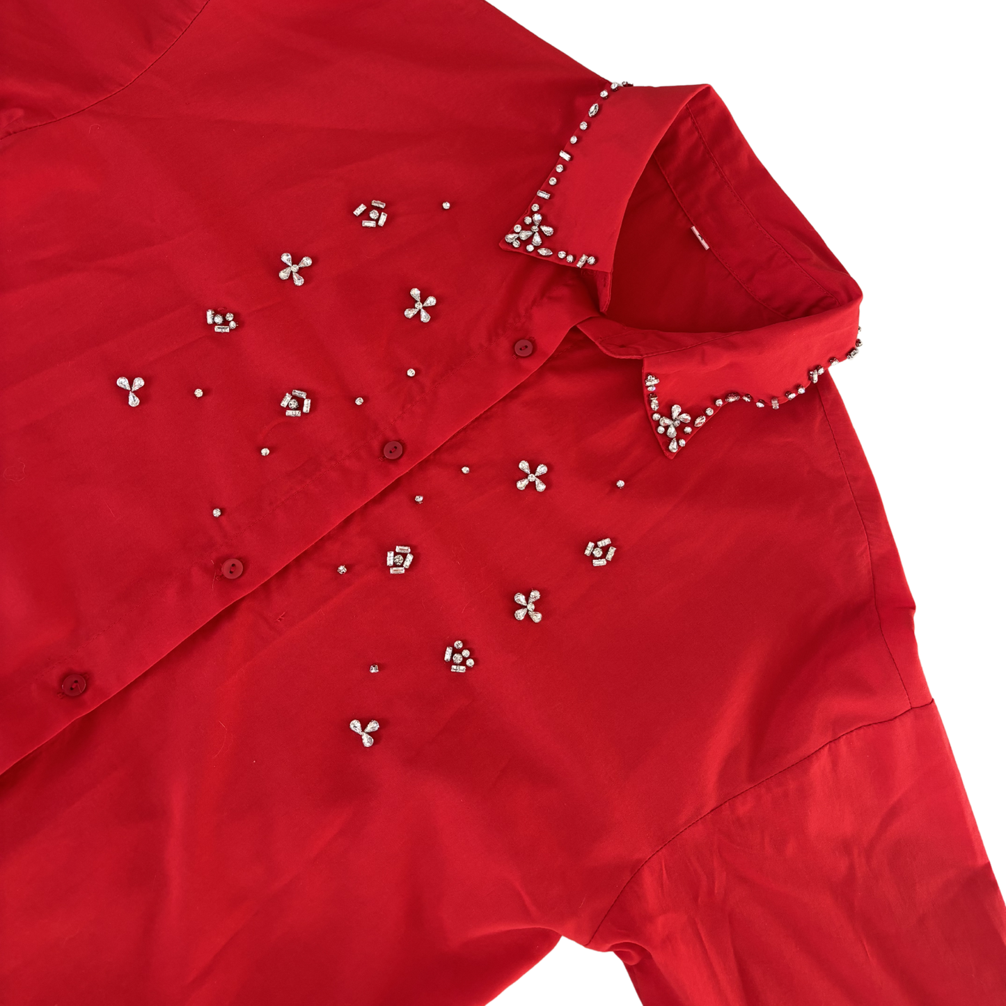 Red Embellished Shirt