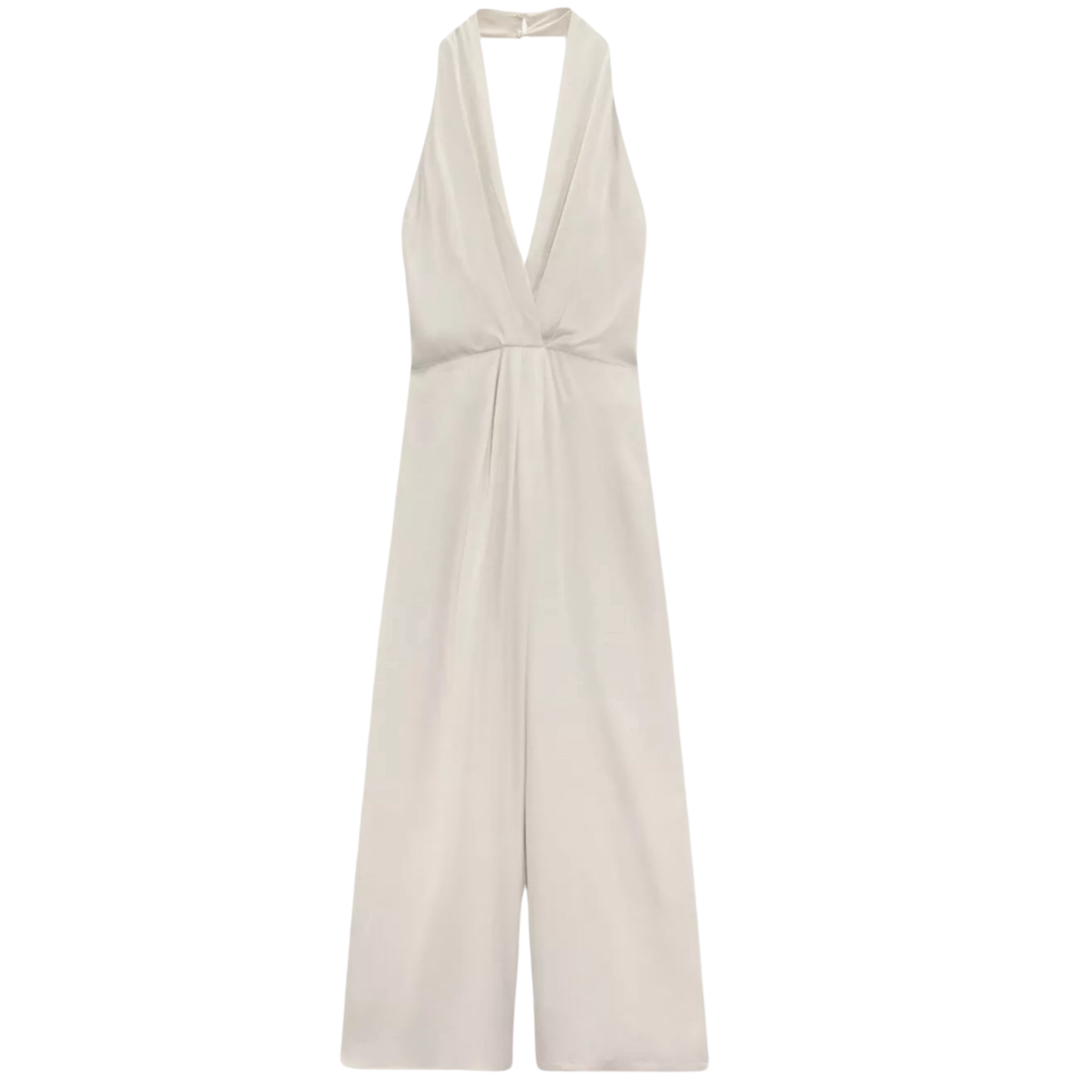 Zara Halterneck Wide Leg Satin Jumpsuit