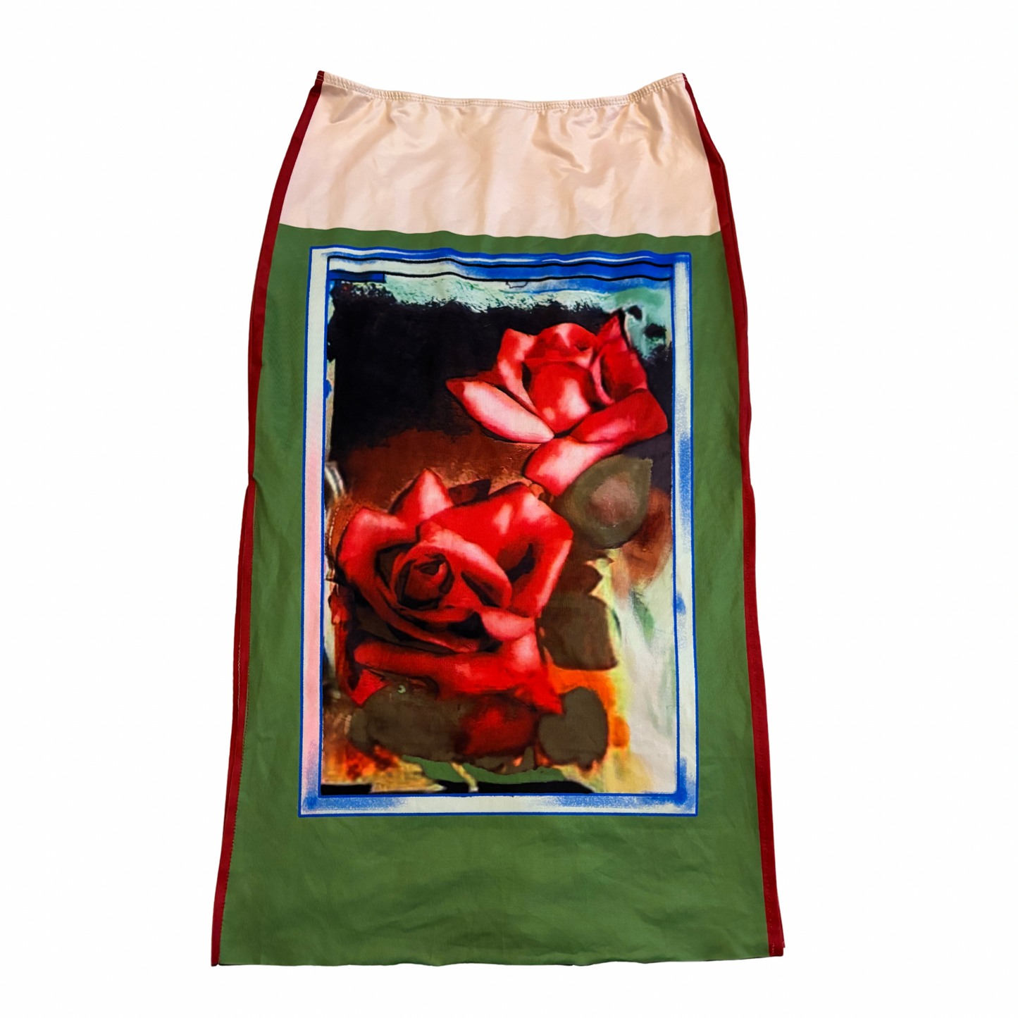 Rose Design Midi Skirt