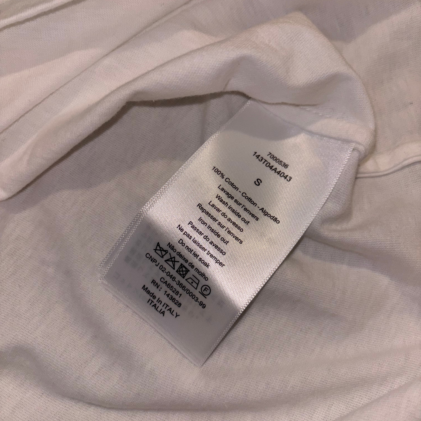 Christian Dior White Logo Patterned Cotton Shirt