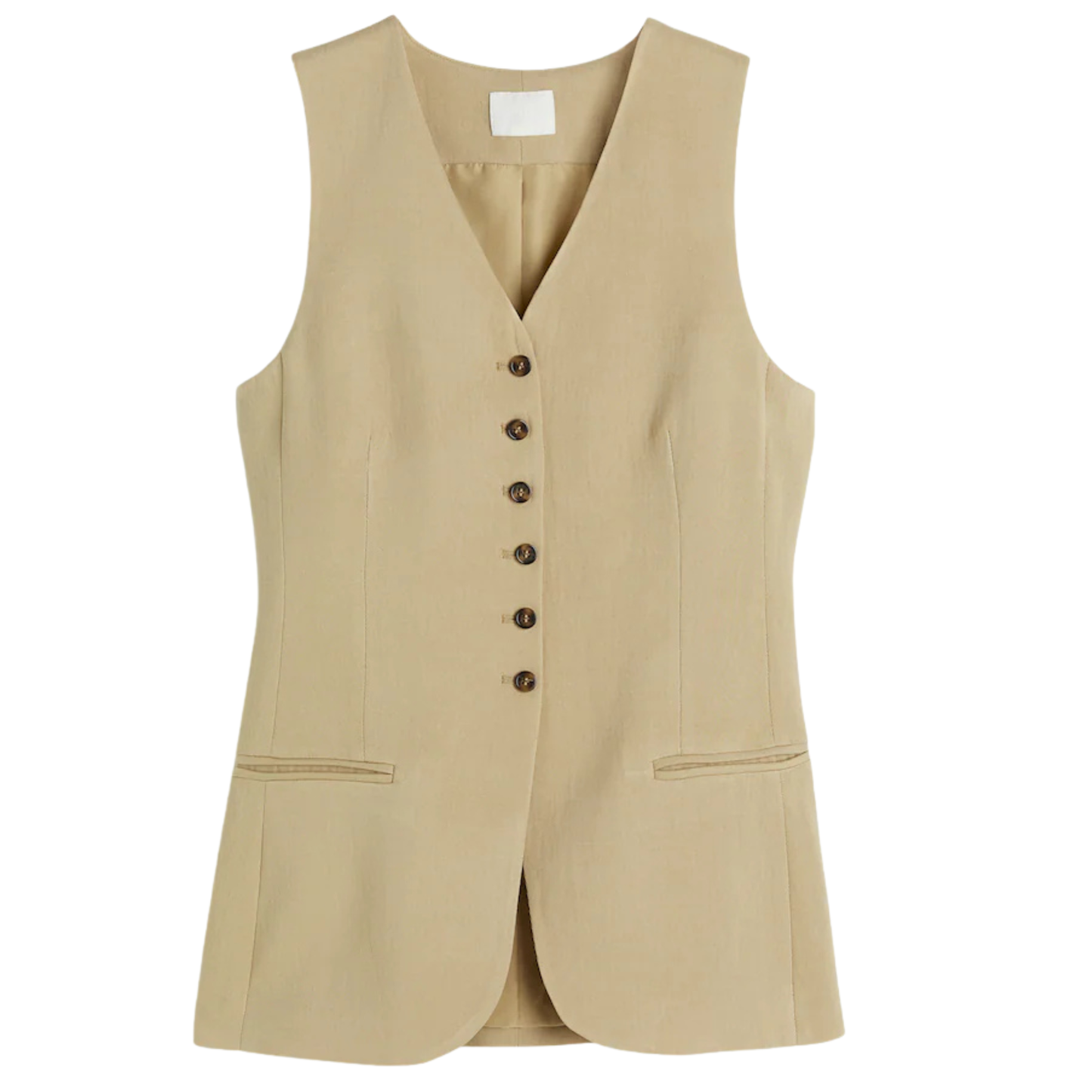 H&M Nude Button Up Waistcoat