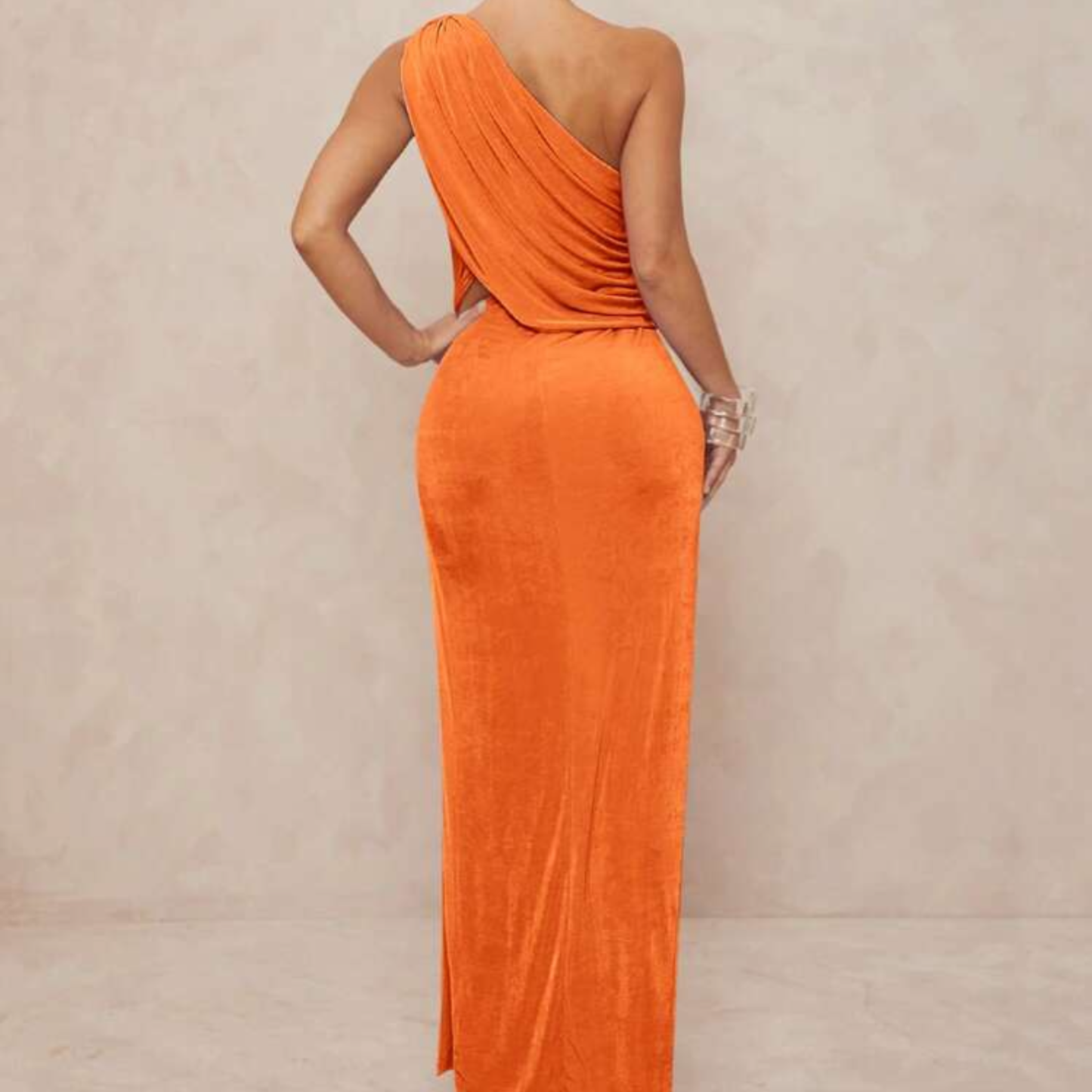 Orange Cut Out Maxi Dress