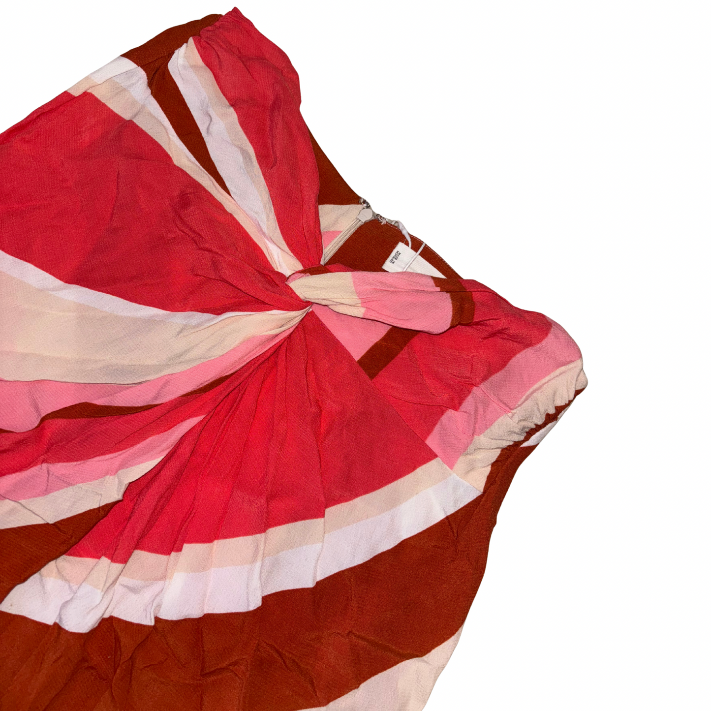 Mango Pink & Orange Striped Skirt