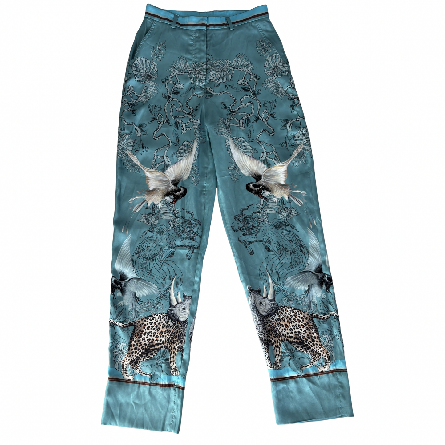 Louis Feraud Satin Patterned Trousers