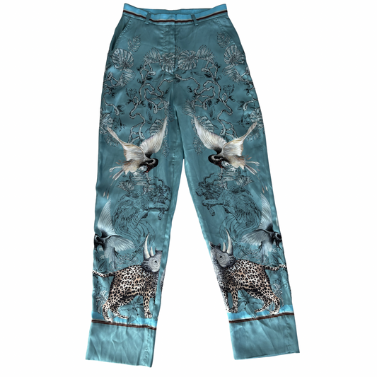 Louis Feraud Satin Patterned Trousers