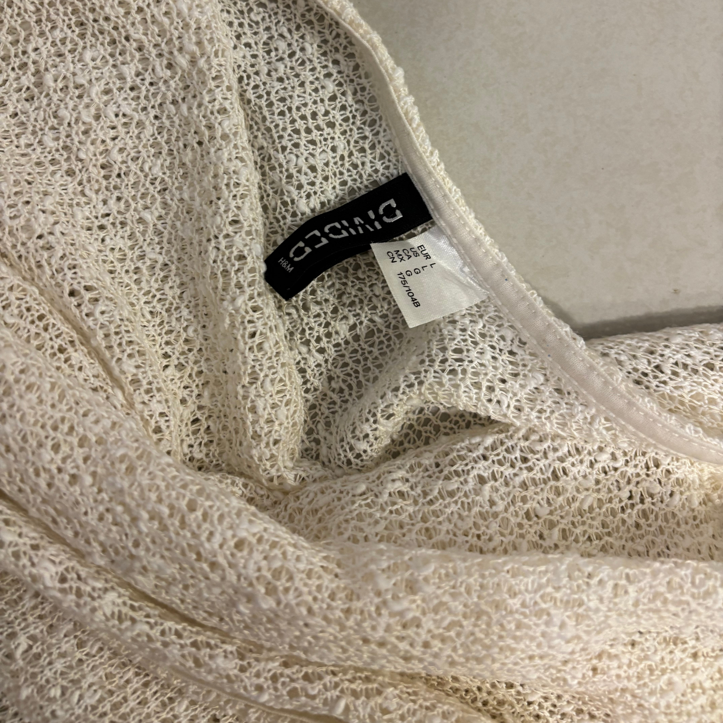 H&M Cream Knit Backless Maxi Dress