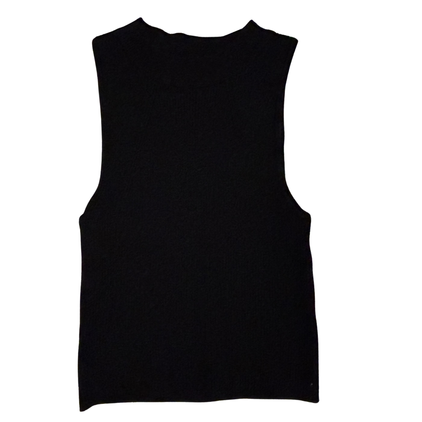 Mango Black Ribbed Sleeveless Top