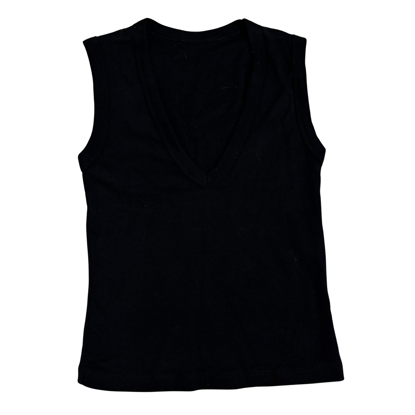 Black V Neck Tank Top