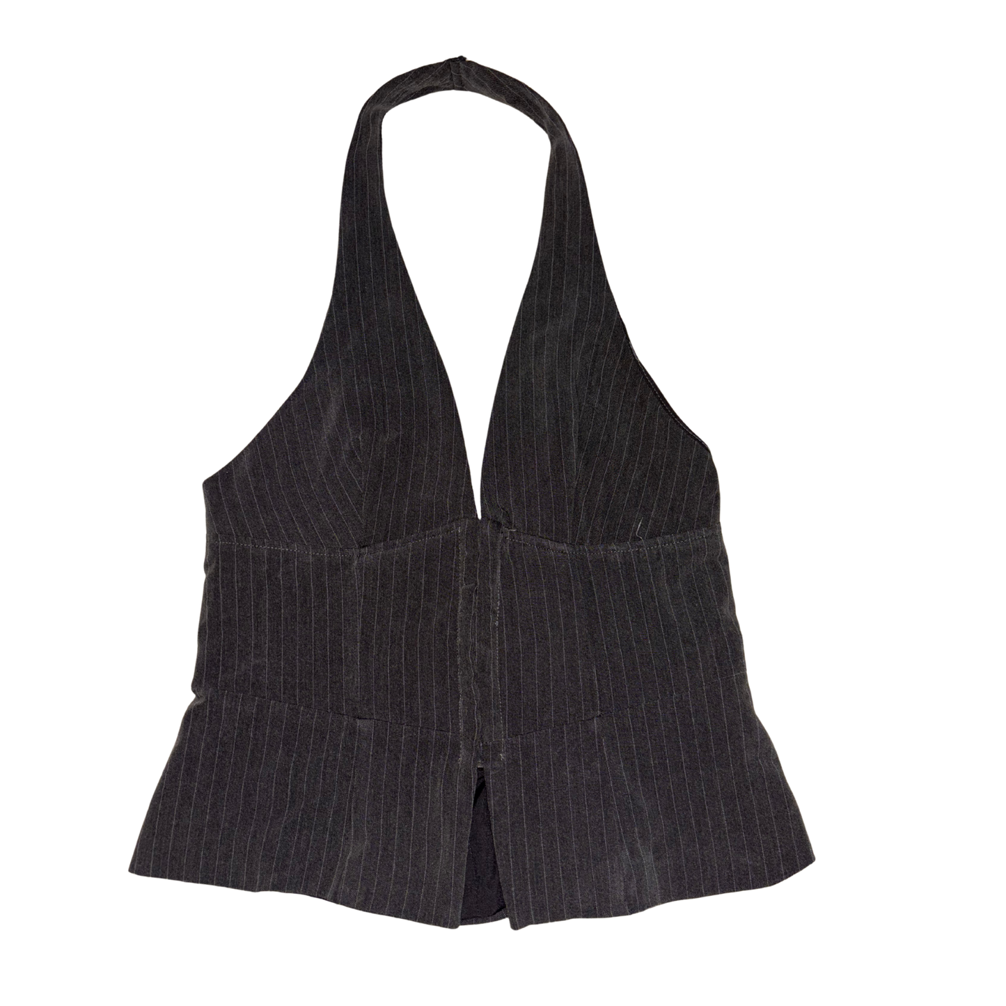 Grey Pinstripe Corset Top