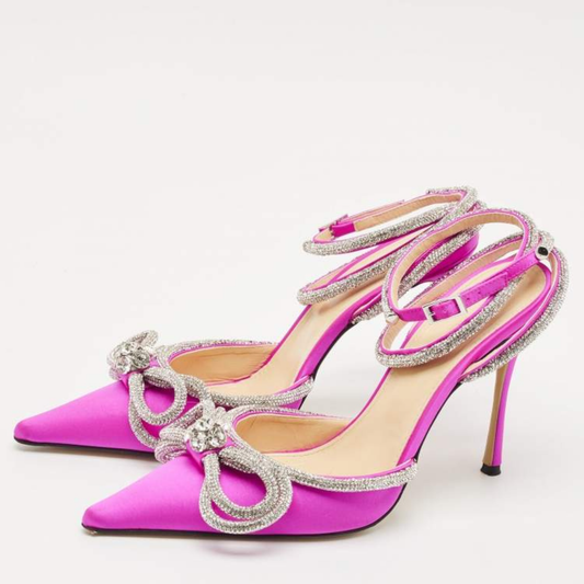 Mach & Mach Double Bow Heels - Pink