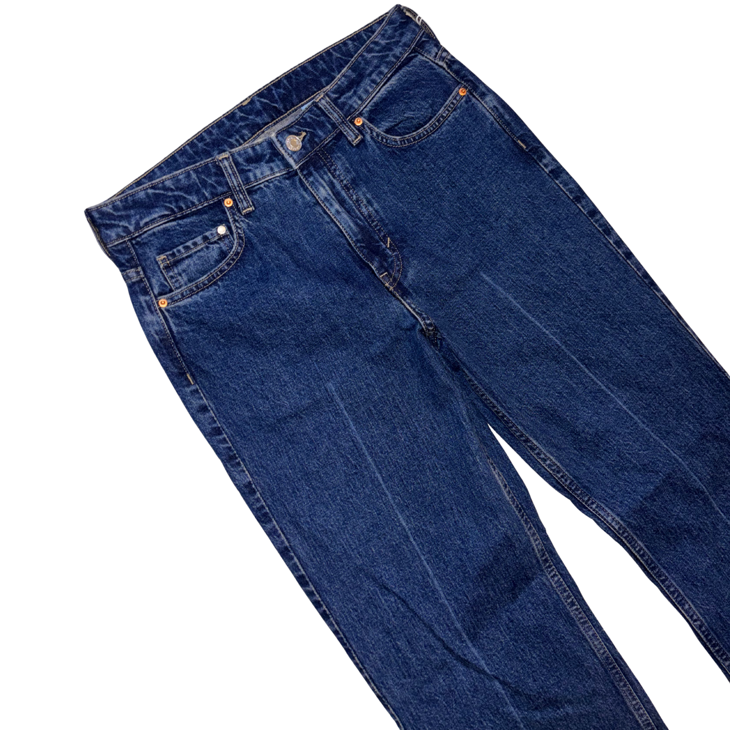 H&M Blue Wide Leg High Waist Jeans