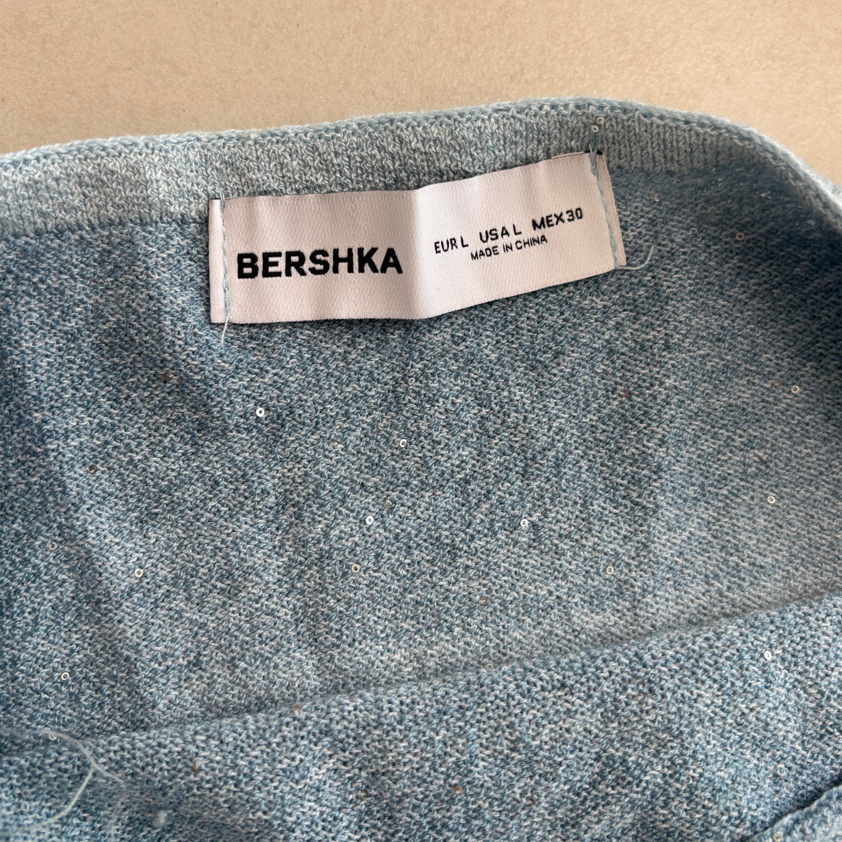 Bershka Blue Sparkly Maxi Dress