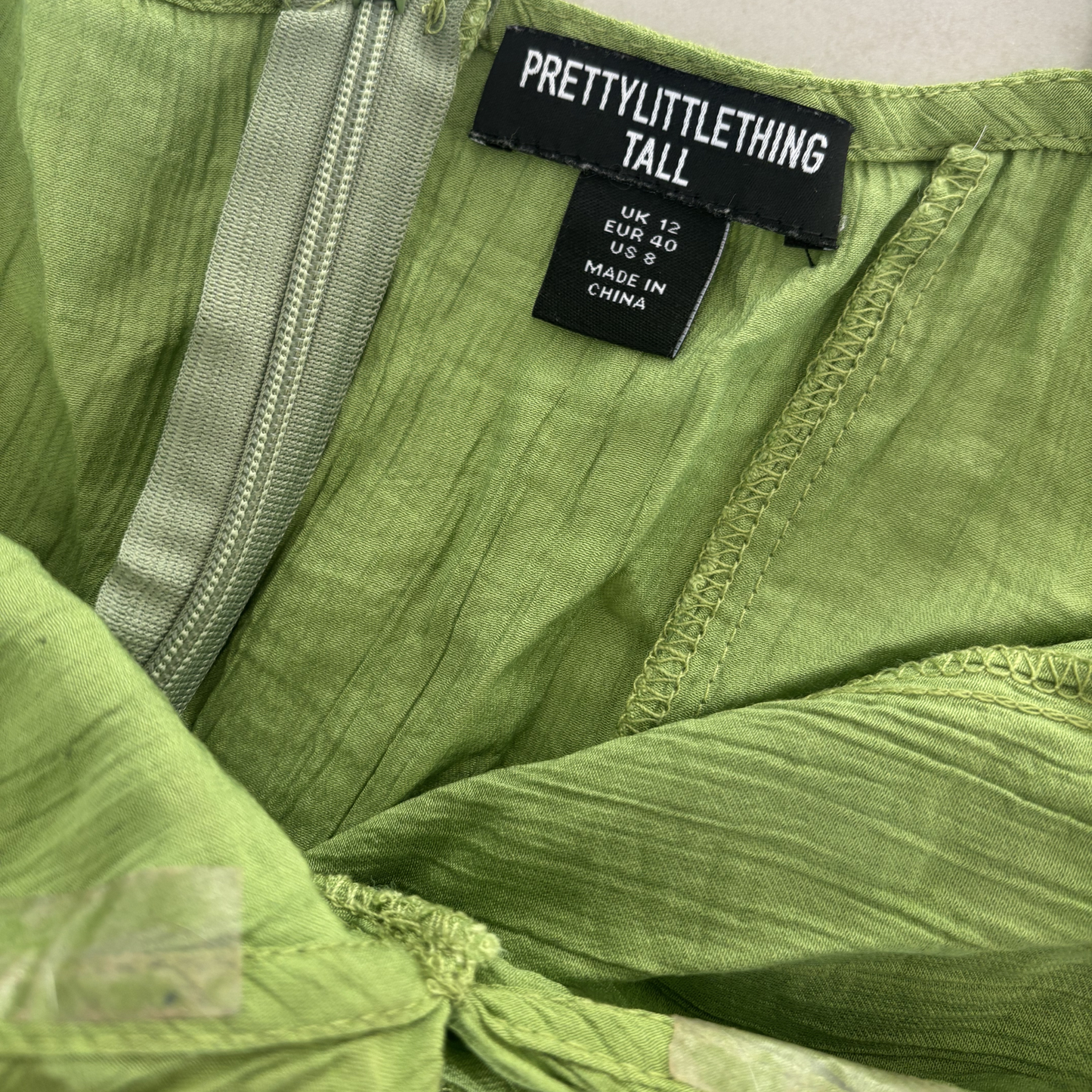 PLT Green Ruffled Maxi Dress