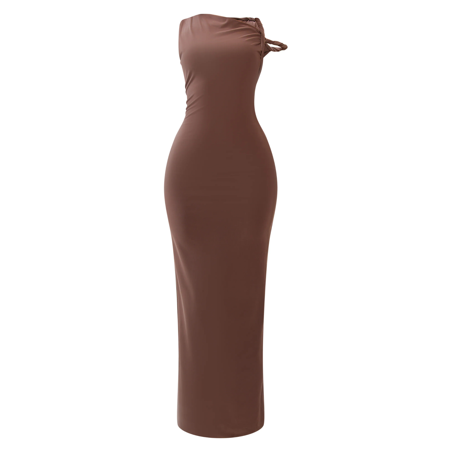 PLT Brown Slinky Maxi Dress