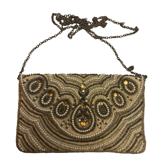 New Look Beaded Abstract Clutch