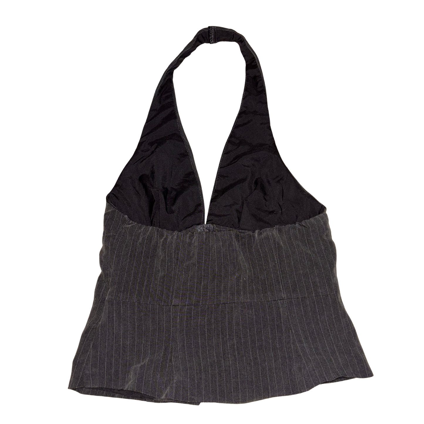 Grey Pinstripe Corset Top