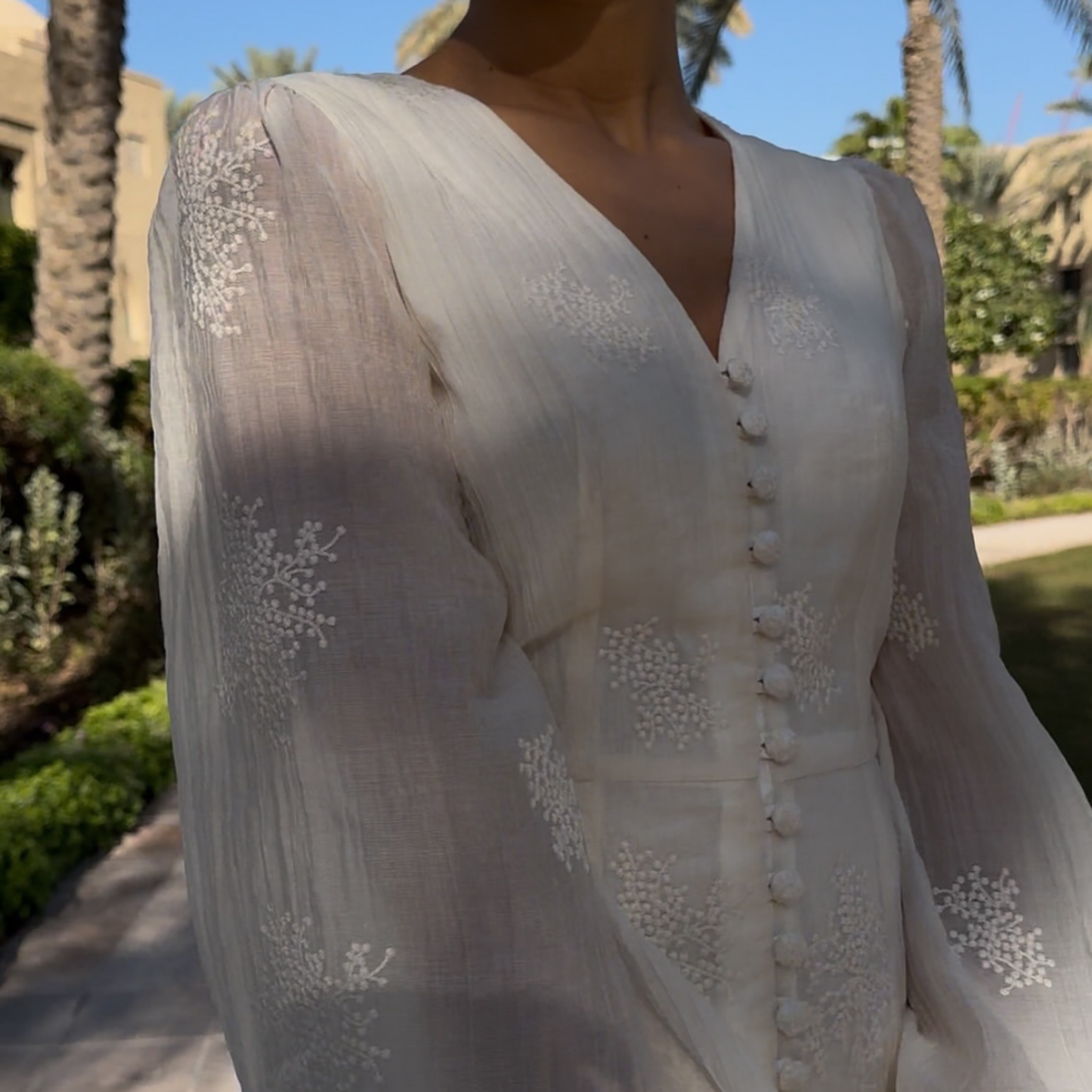 Vita Grace Sassela Cream Mini Dress