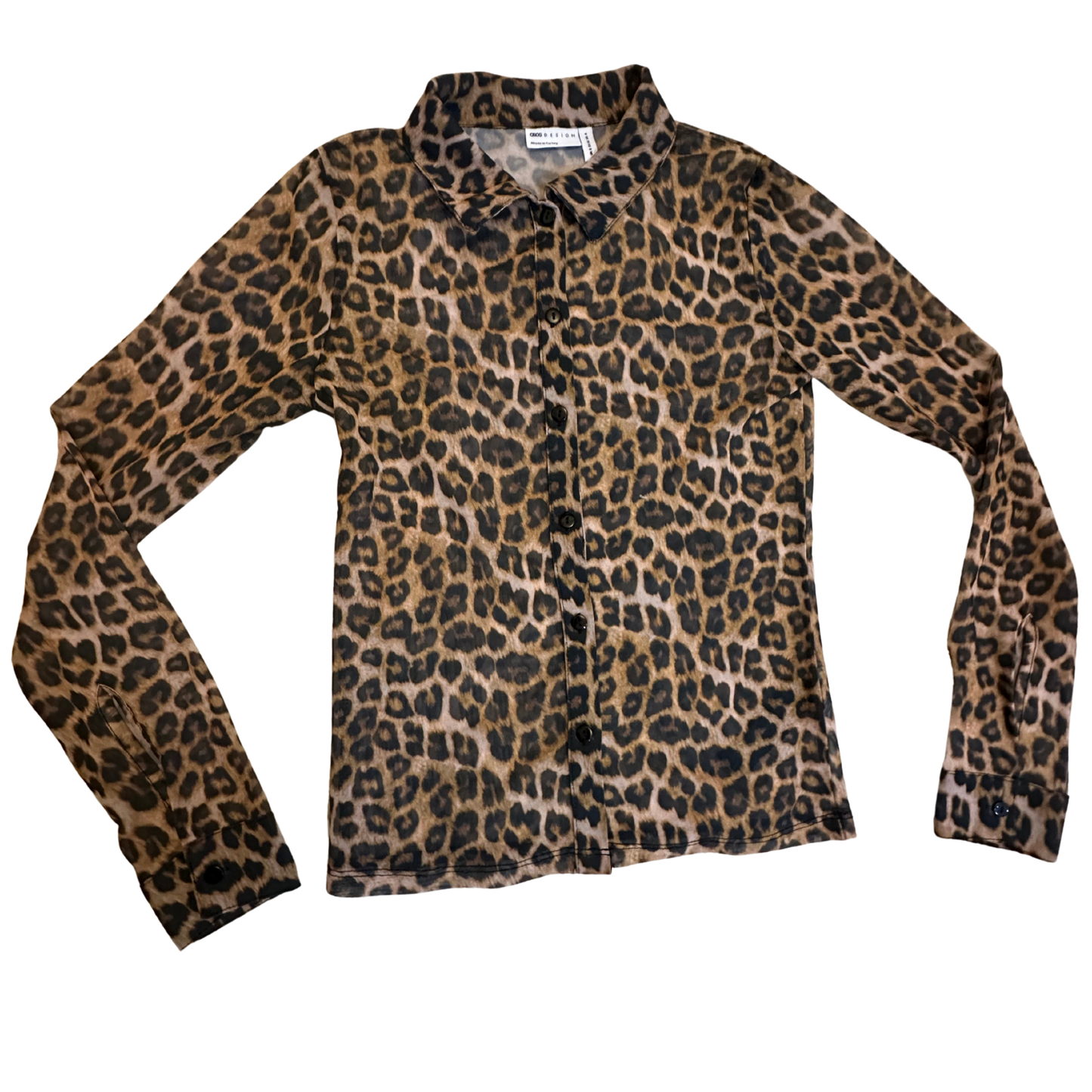 ASOS Sheer Leopard Print Shirt