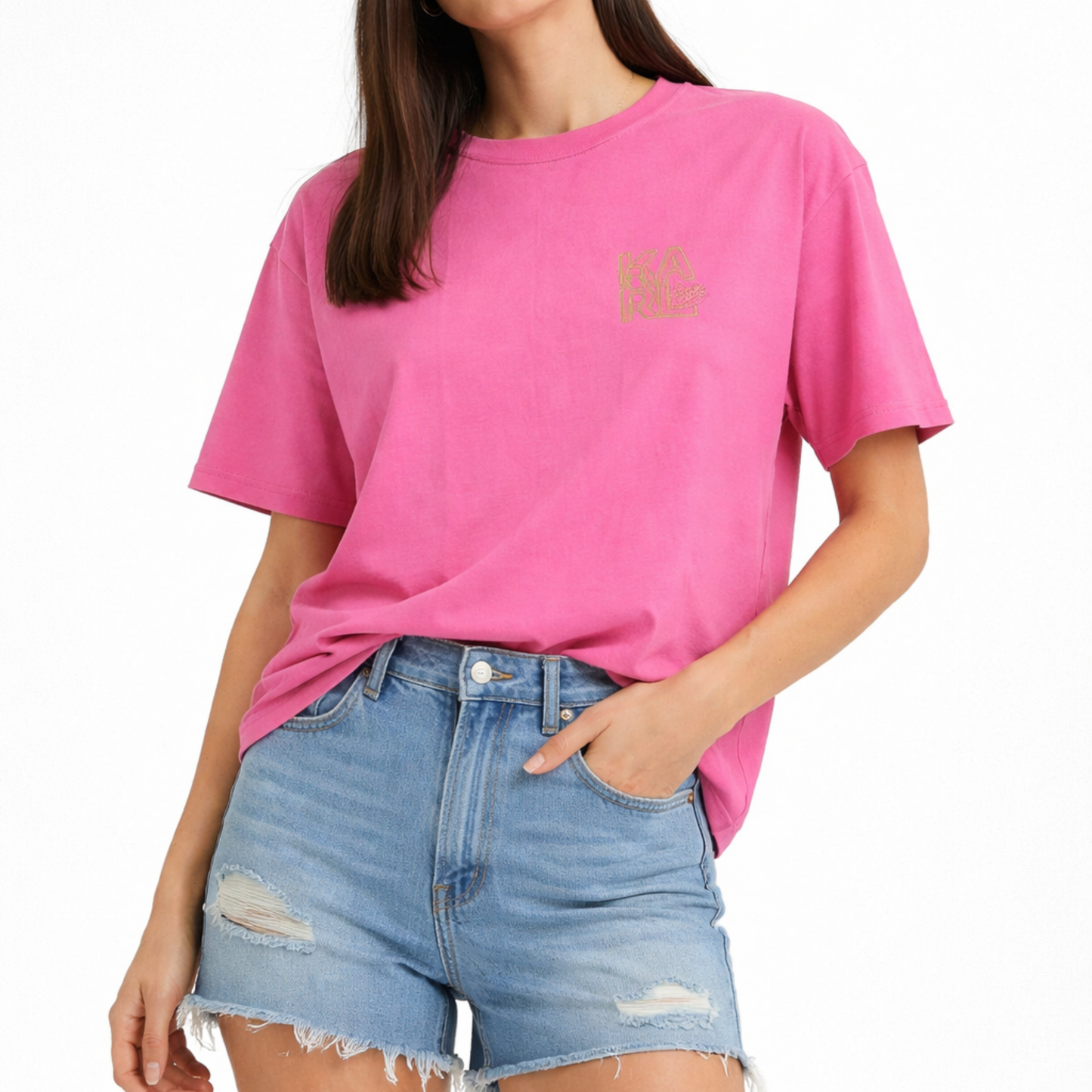 Karl Lagerfeld Pink Logo Tee