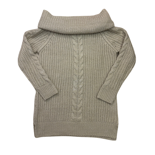 Papaya Off Shoulder Cream Knitted Sweater