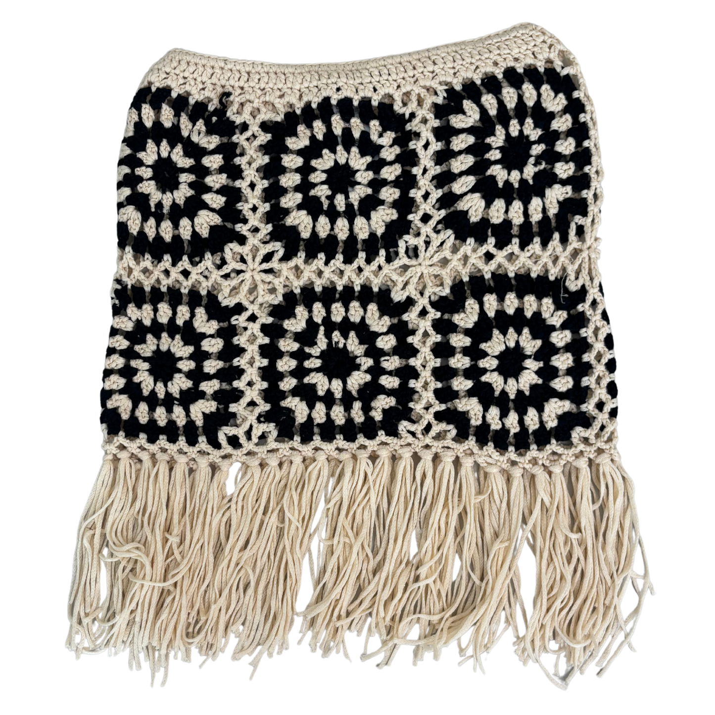 Boohoo Crochet Tassel Mini Skirt
