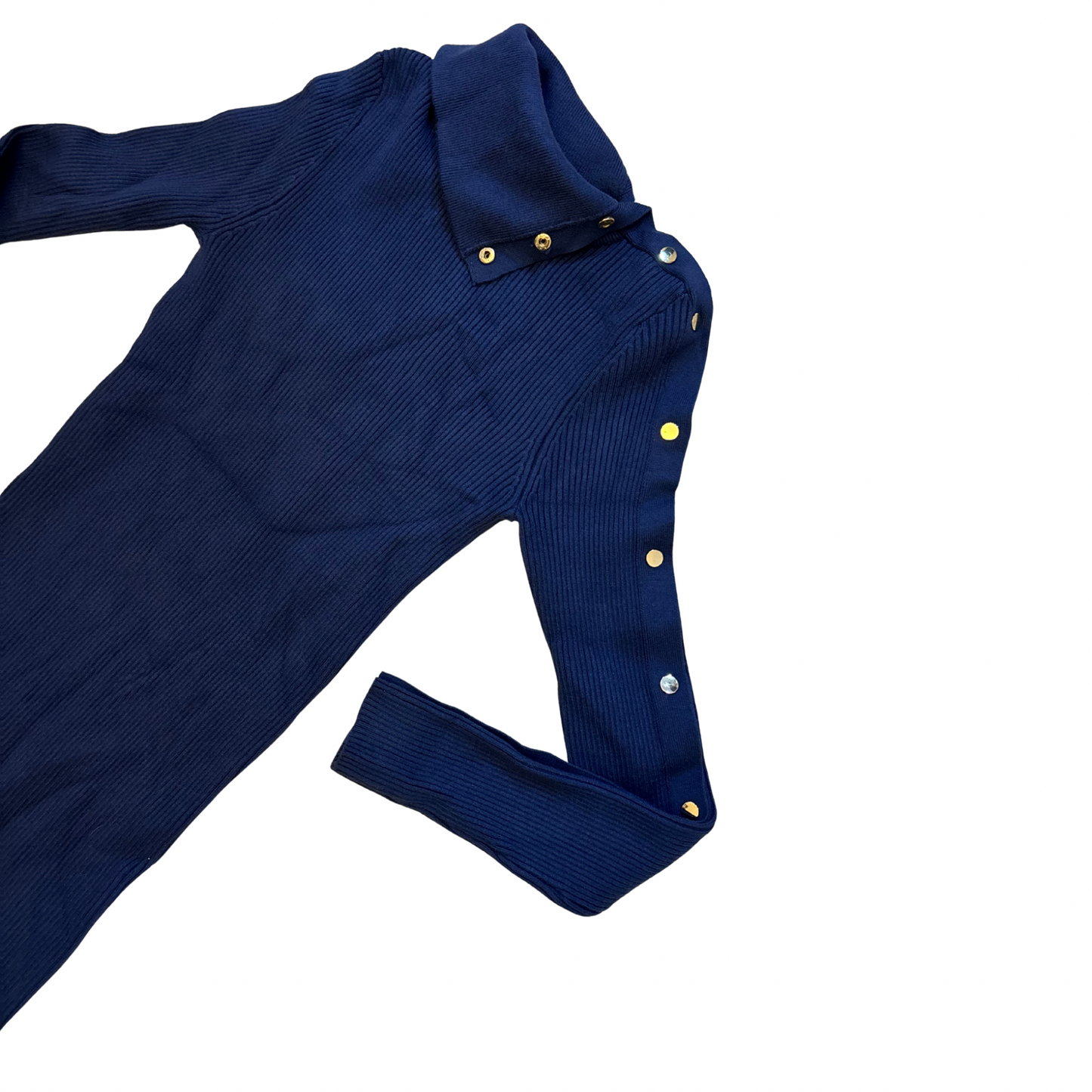 Zara Navy Knitted Maxi Dress