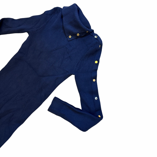 Zara Navy Knitted Maxi Dress