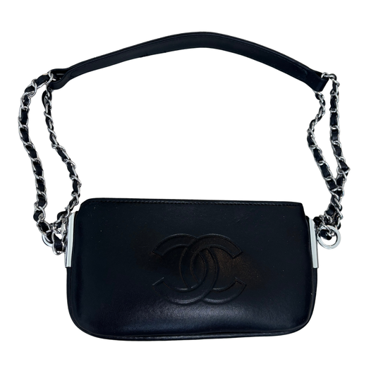 Black 'CC' Shoulder Bag