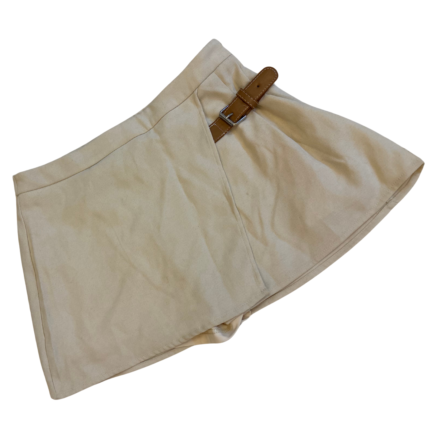 Pleated Belt Side Skort