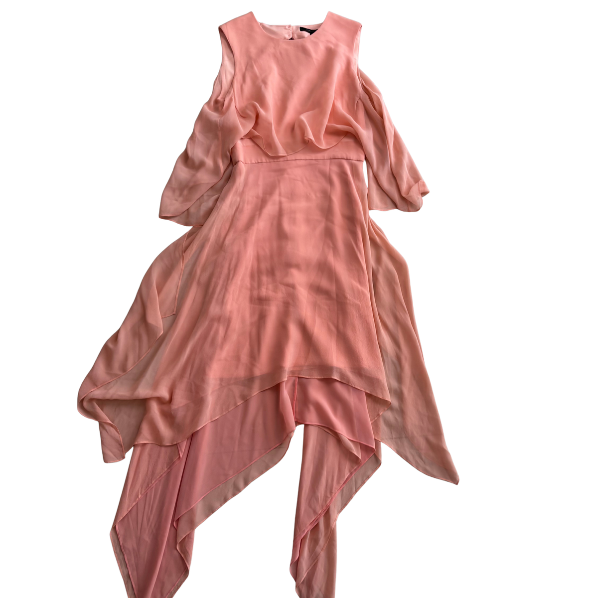 BCBGMaxazria Pink Flowy Midi Dress