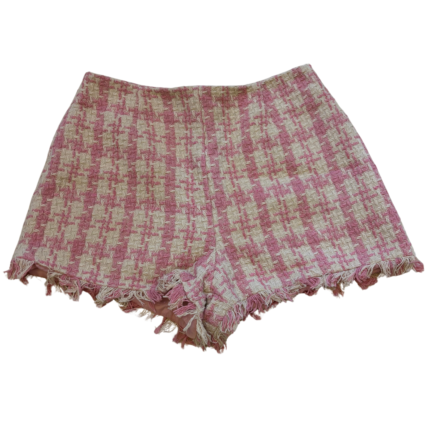 Missguided Pink Tweed Shorts