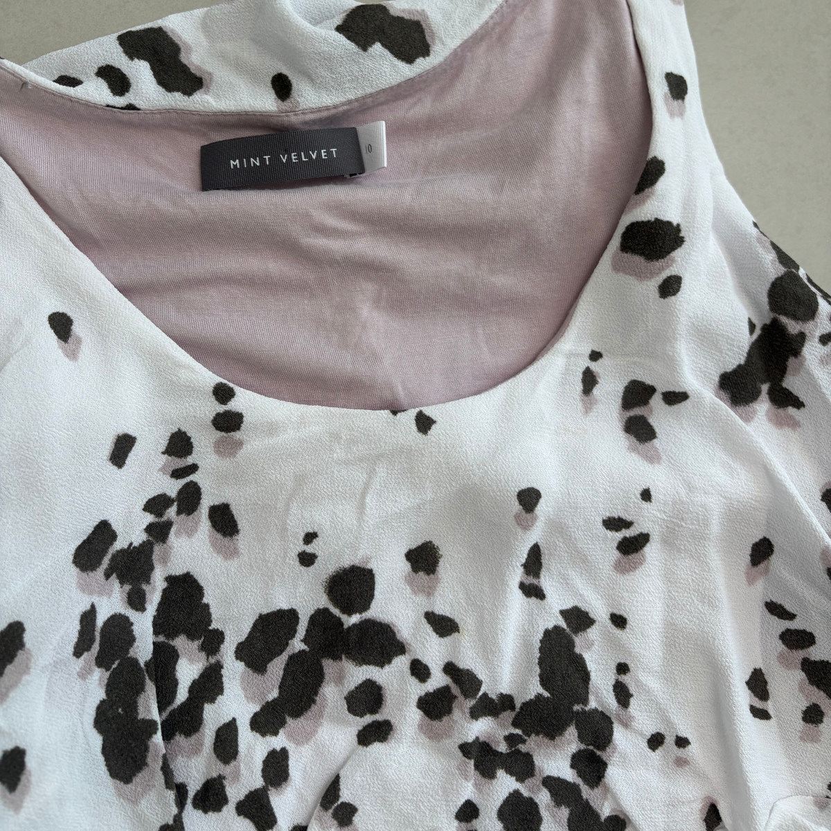 Mint Velvet Cow Print Layered Midi Dress