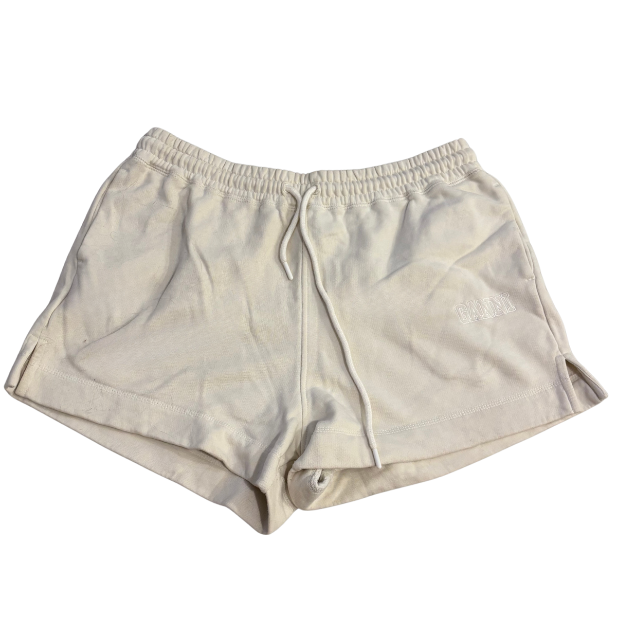 Ganni Cream Fleeced Shorts
