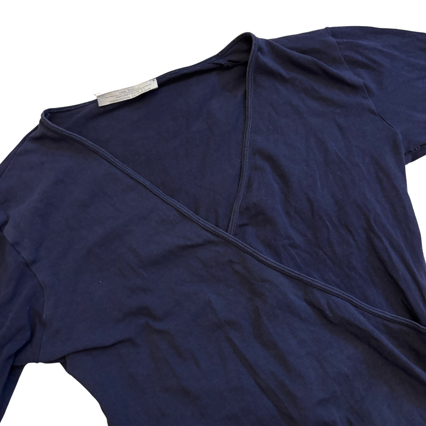 Zara Navy Wrap Bodysuit