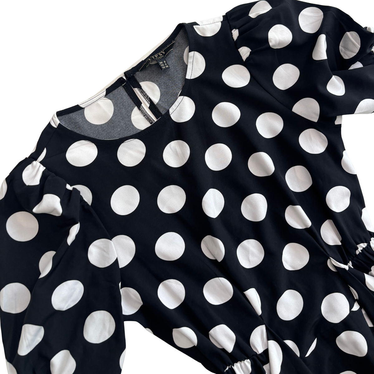 Lipsy Black & White Dot Maxi Dress
