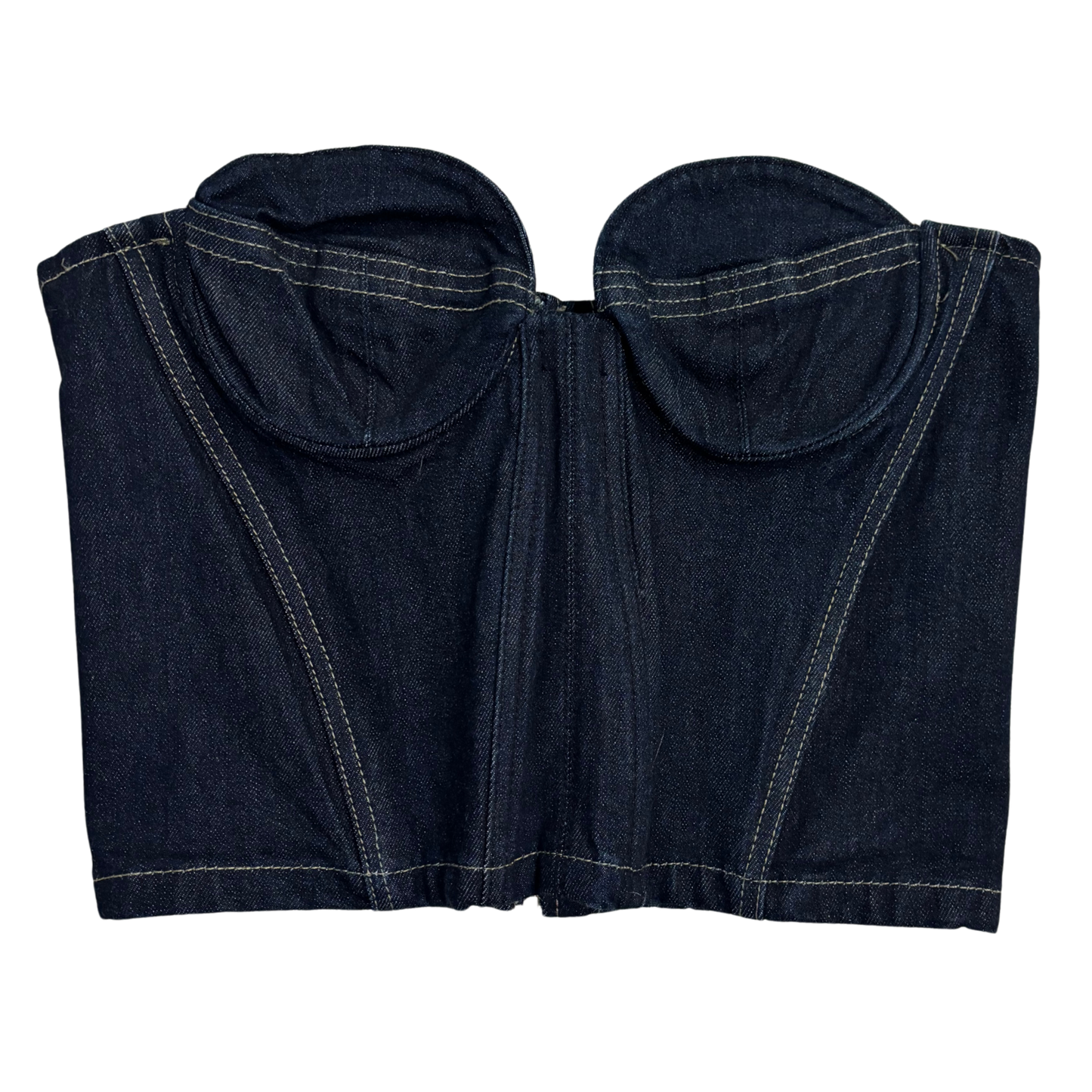 Zara Denim Bandeau Corset