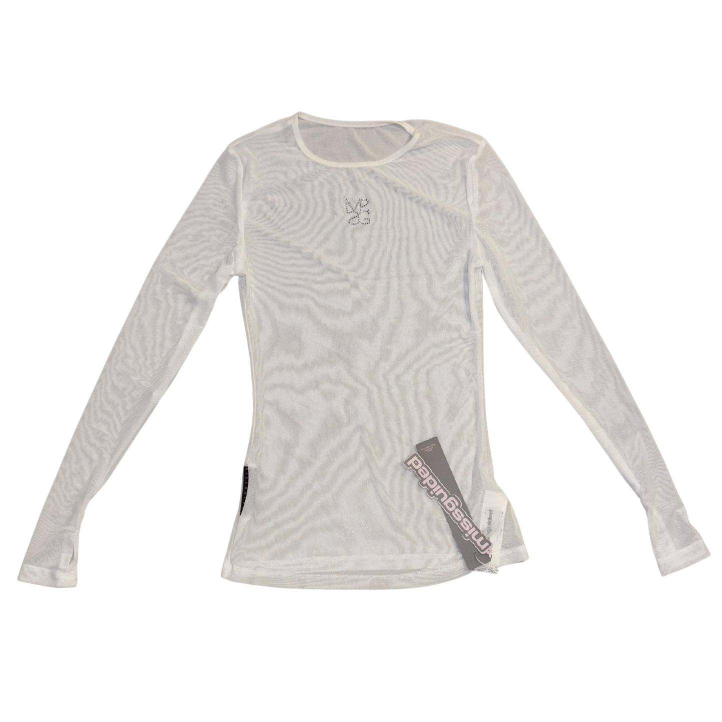 Missguided White Mesh Top