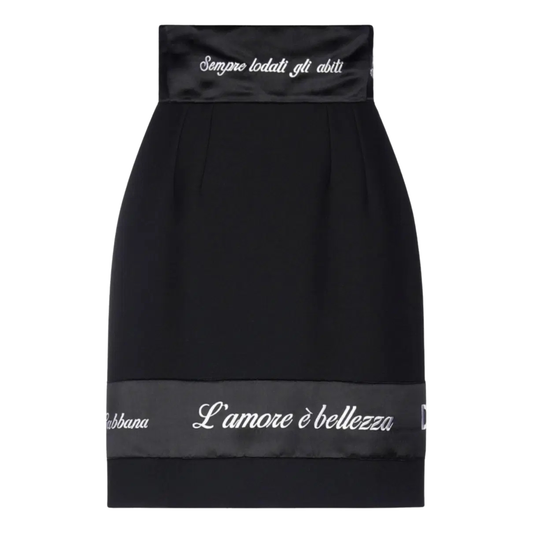 Dolce & Gabbana Black Midi Skirt
