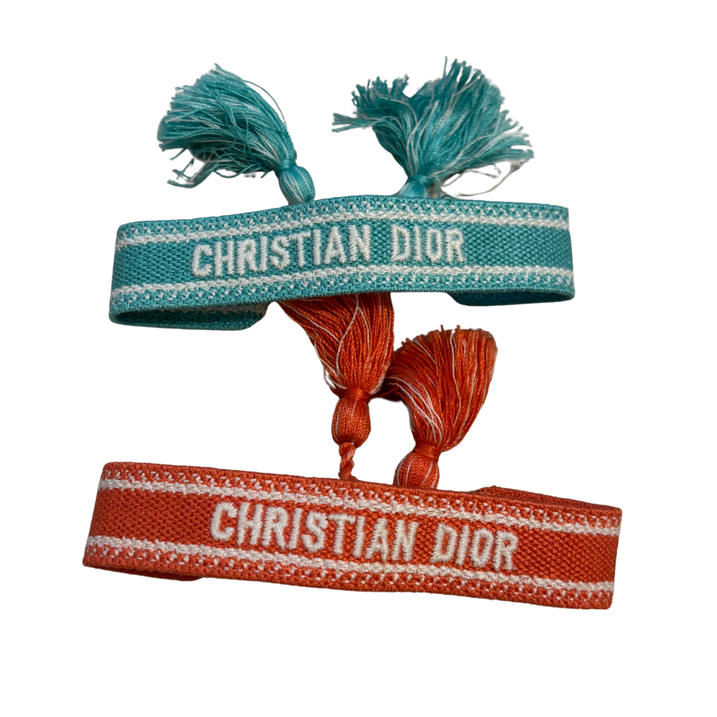 Dior Woven Bracelet Set - Pink / Blue