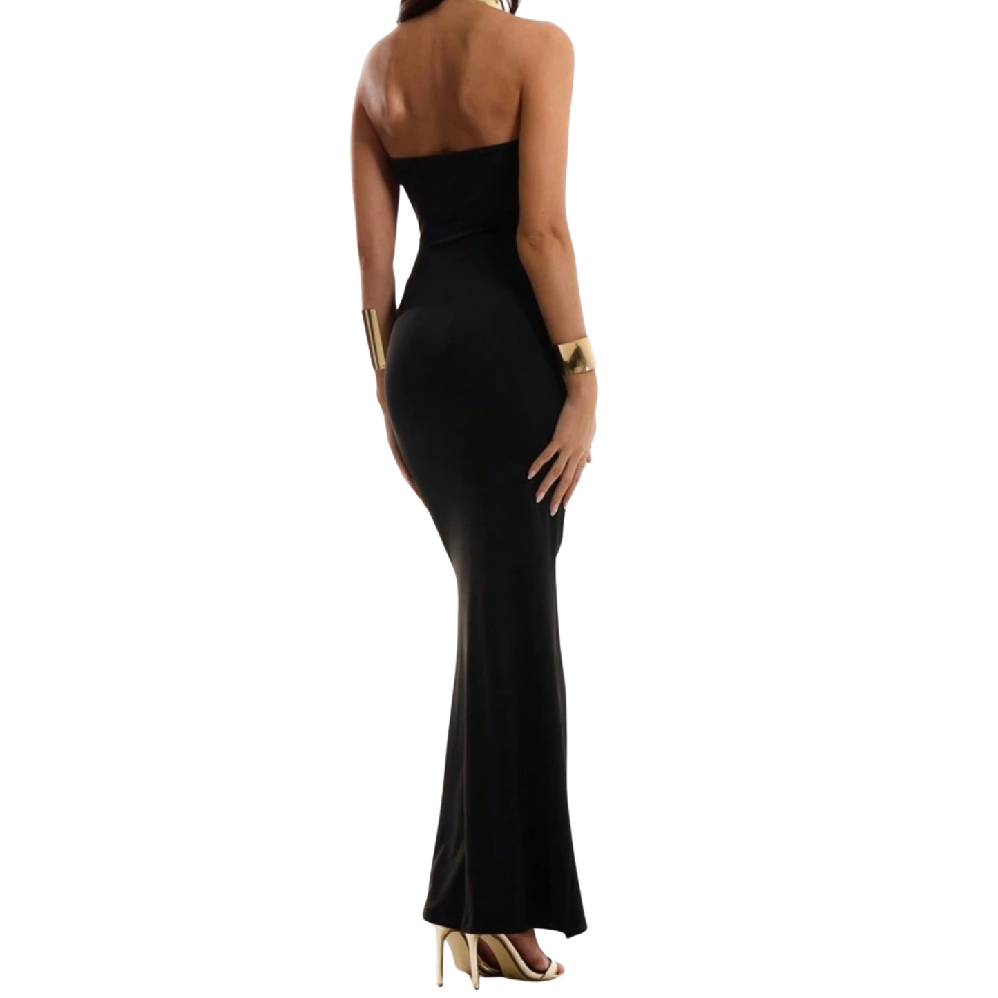 Black Cut Out Maxi Dress