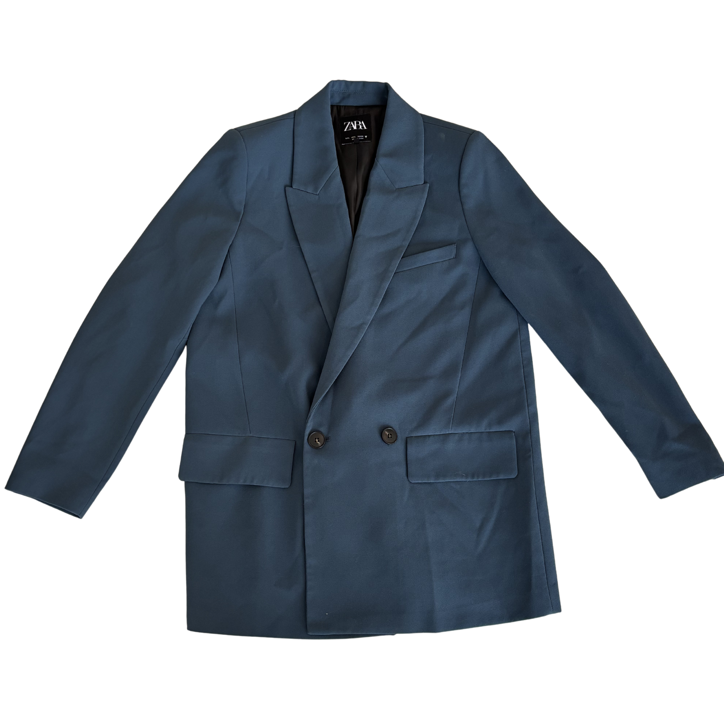 Zara Blue Double Breasted Blazer