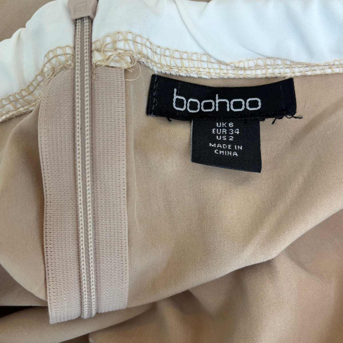 Boohoo Nude Tailored Playsuit