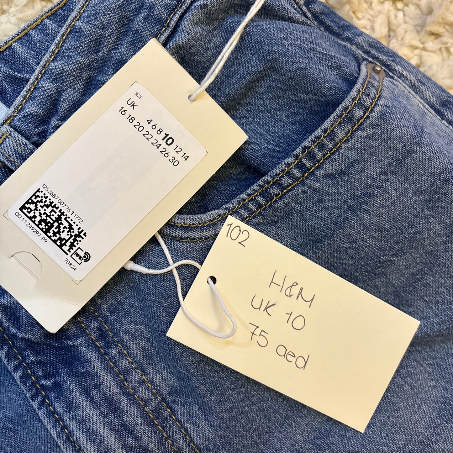 H&M Feather Soft Blue Jeans