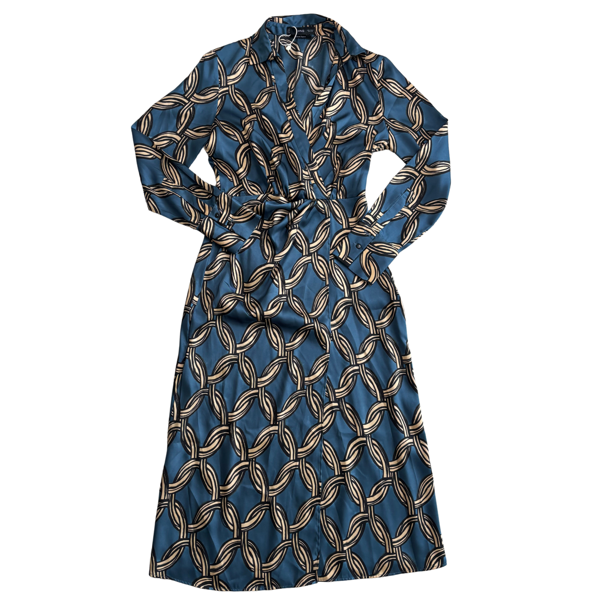 Mango Chain Pattern Maxi Dress