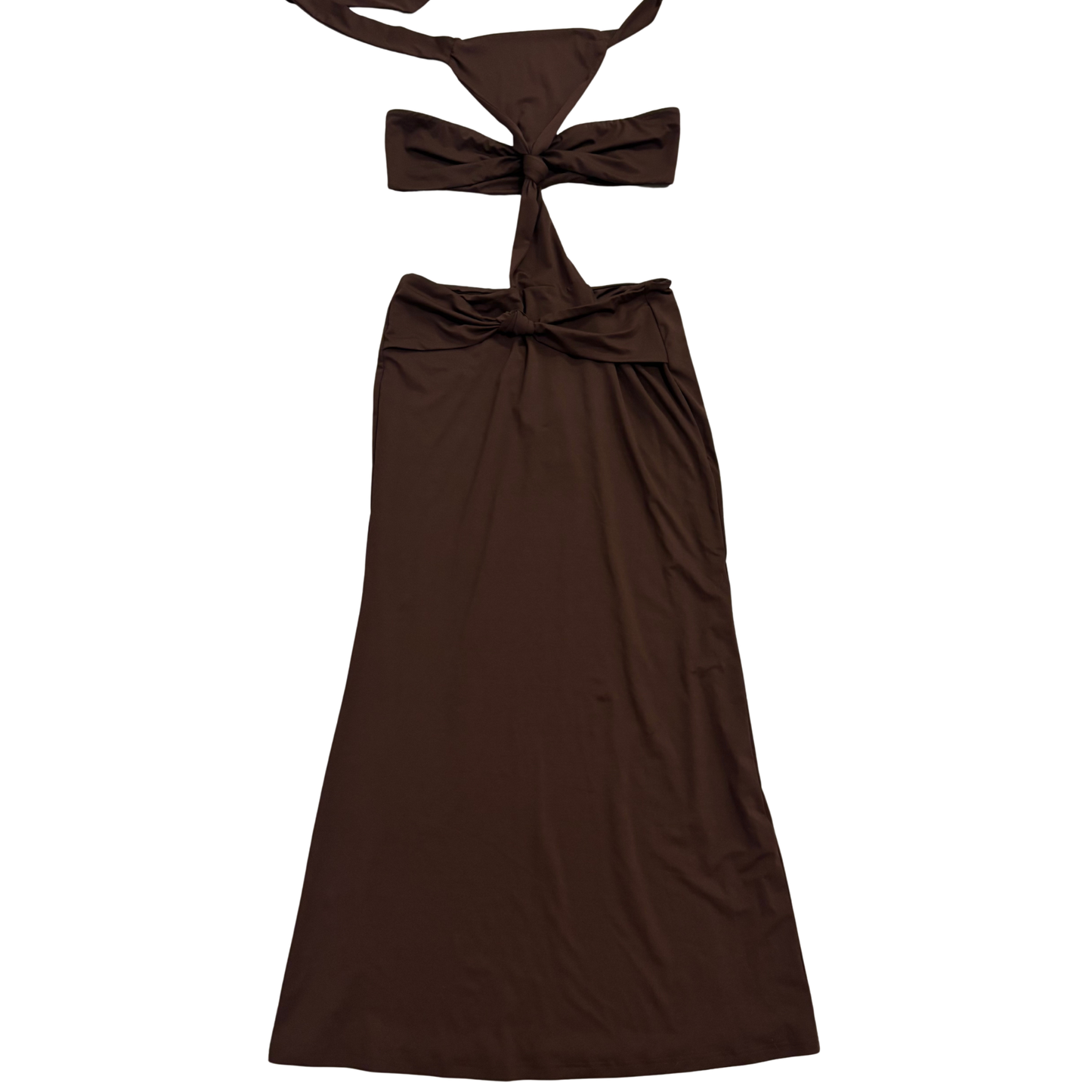 Peppermayo Elinor Maxi Dress in Chocolate