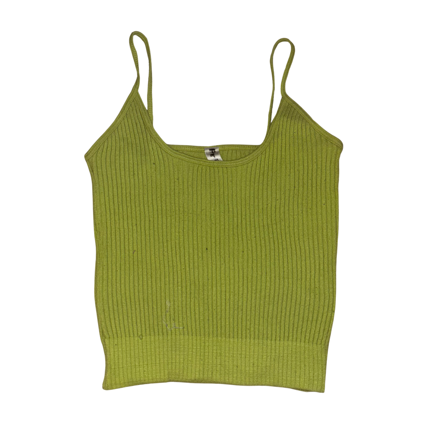 Priscila Green Ribbed Crop Top