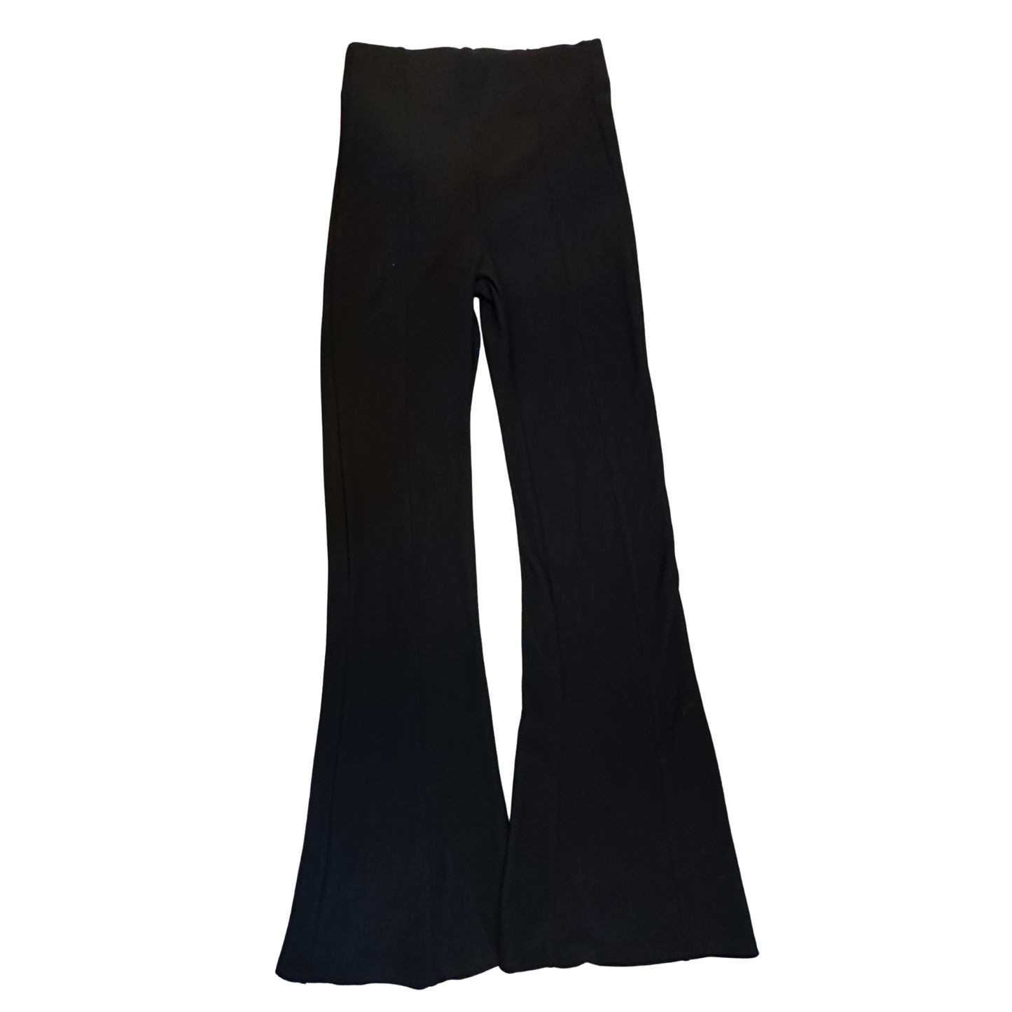 Bershka Black Ribbed Flares